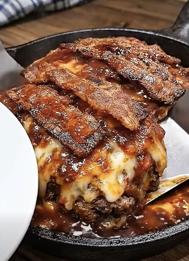 Firecracker Smoked Bacon Triple-Cheese Meatloaf Skillet
