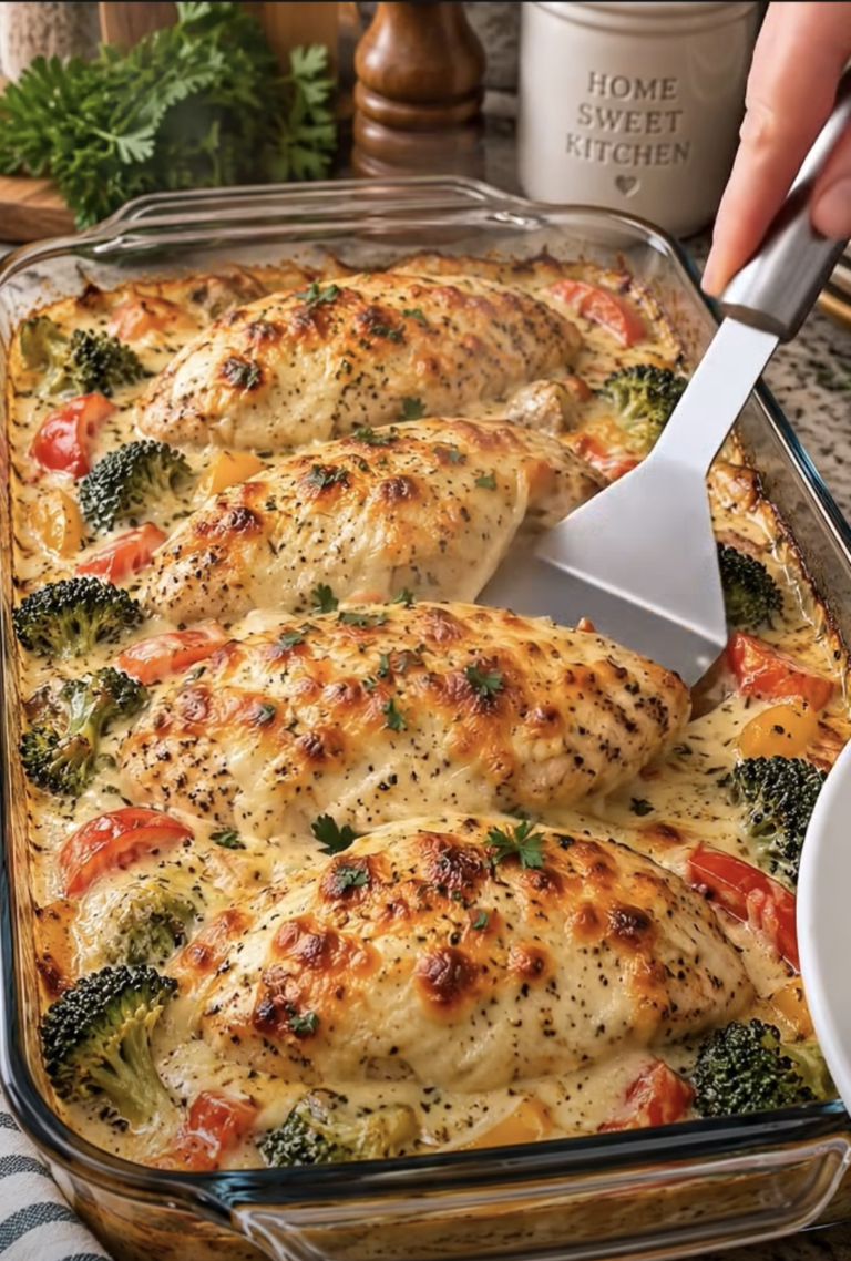 Creamy Chicken Bake: Easy Cheesy Comfort Food Dinner