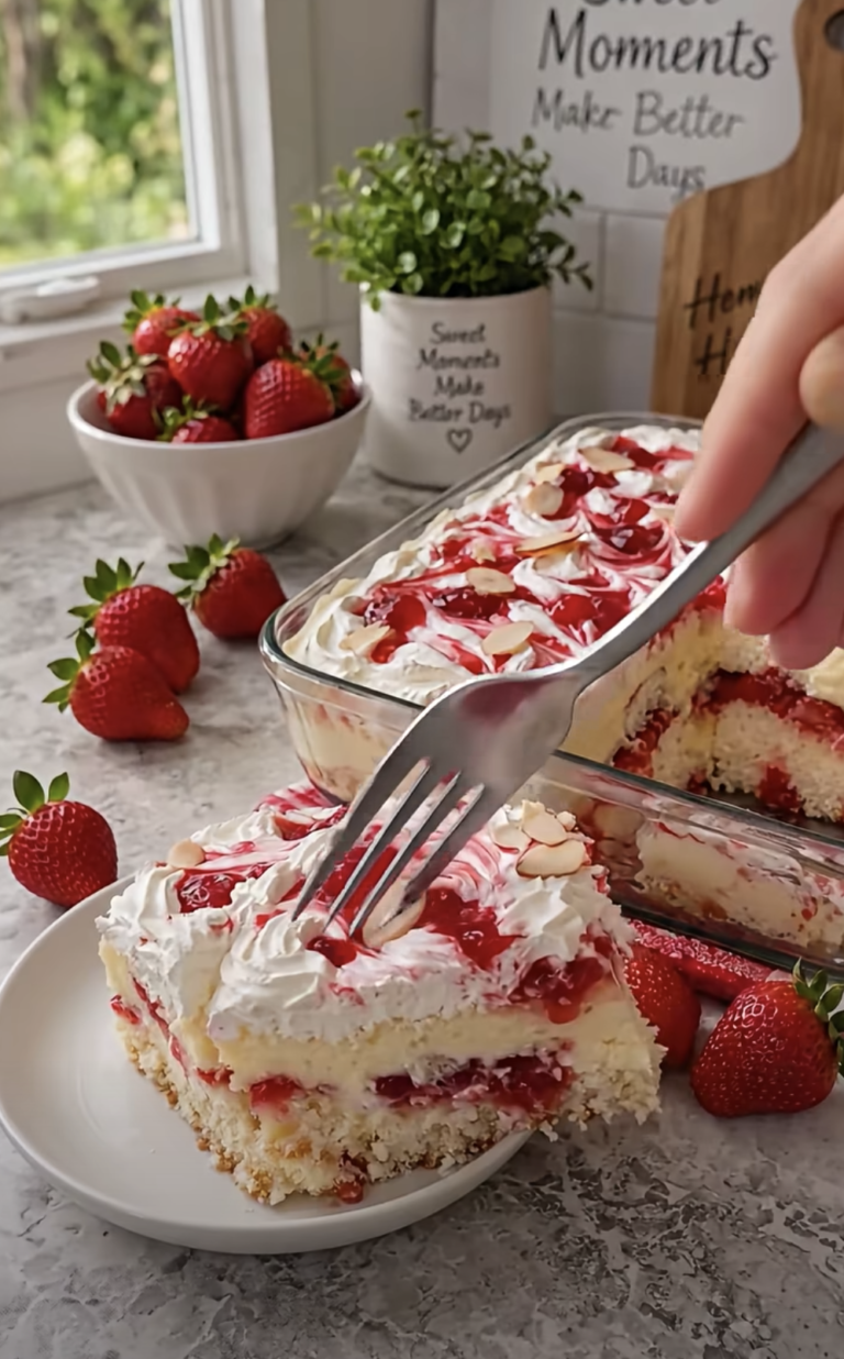 Heaven on Earth Cake: Easy Strawberry Angel Food Dessert