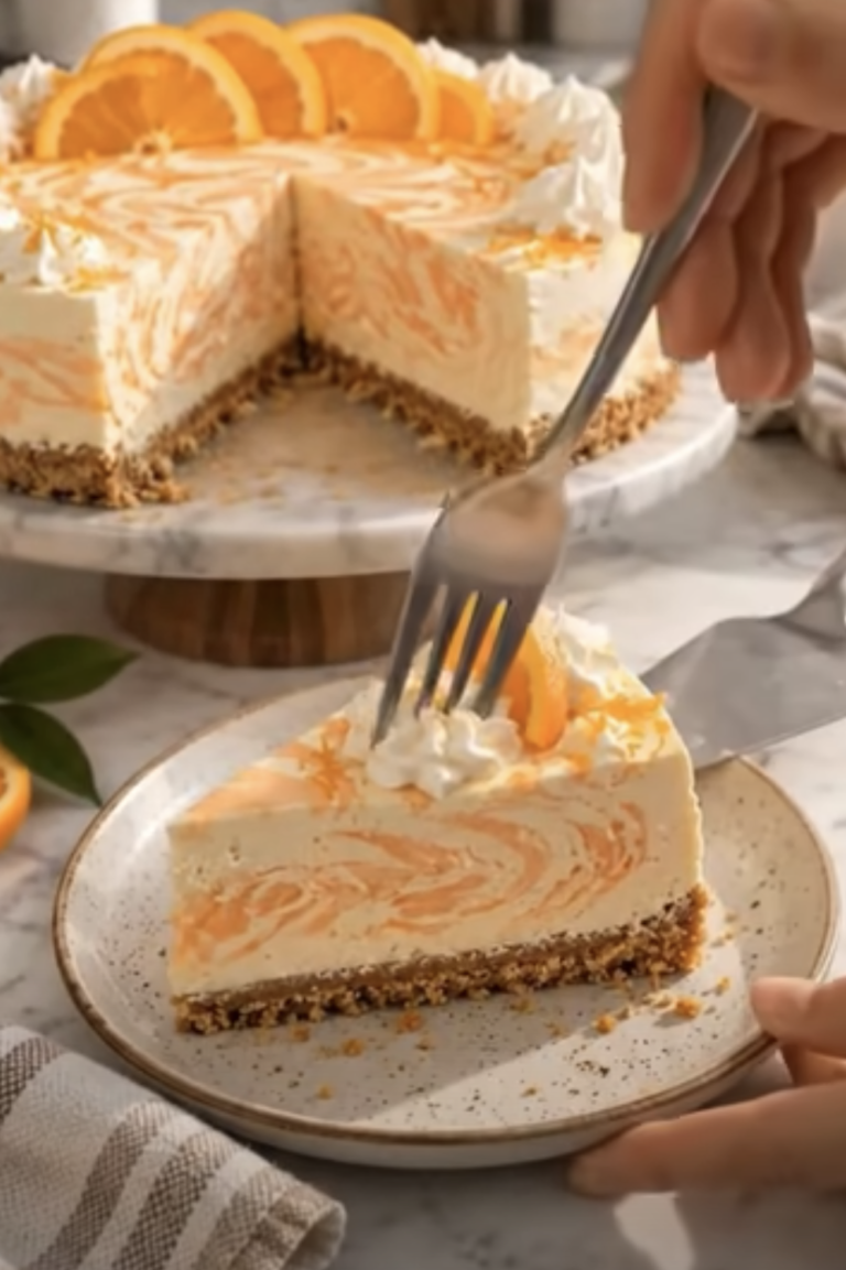 No-Bake Orange Creamsicle Cheesecake: Easy Creamy Dessert