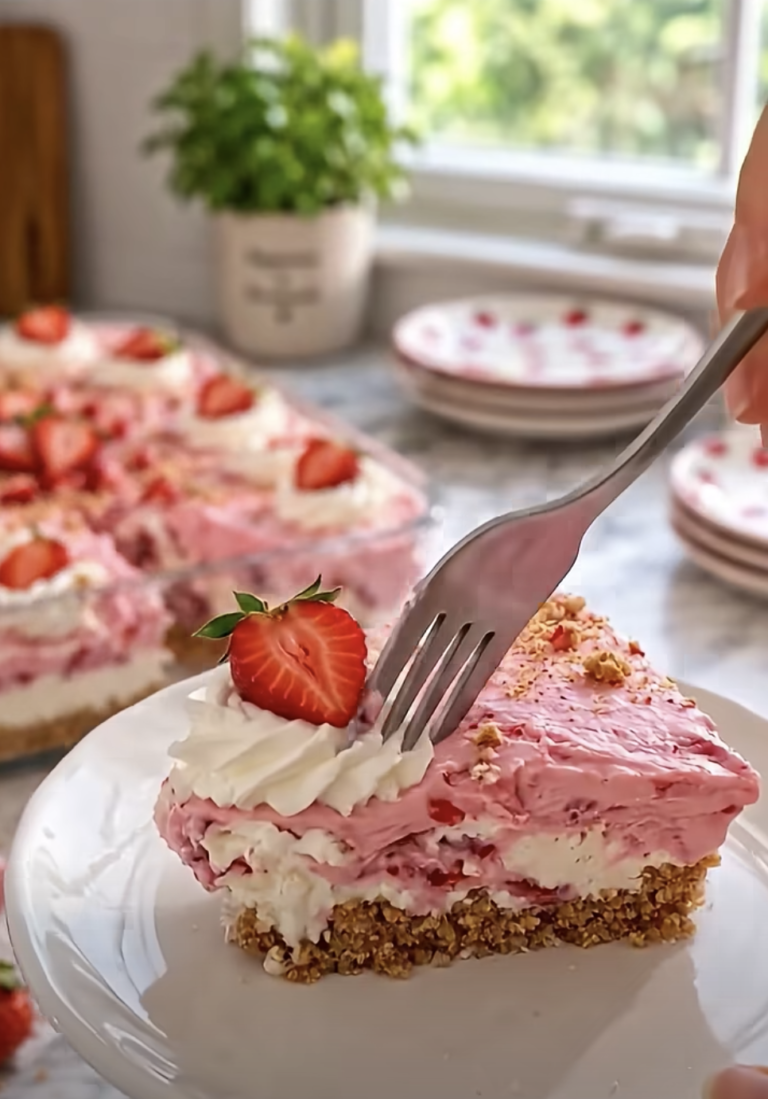No-Bake Strawberry Delight: Easy Creamy Strawberry Dessert