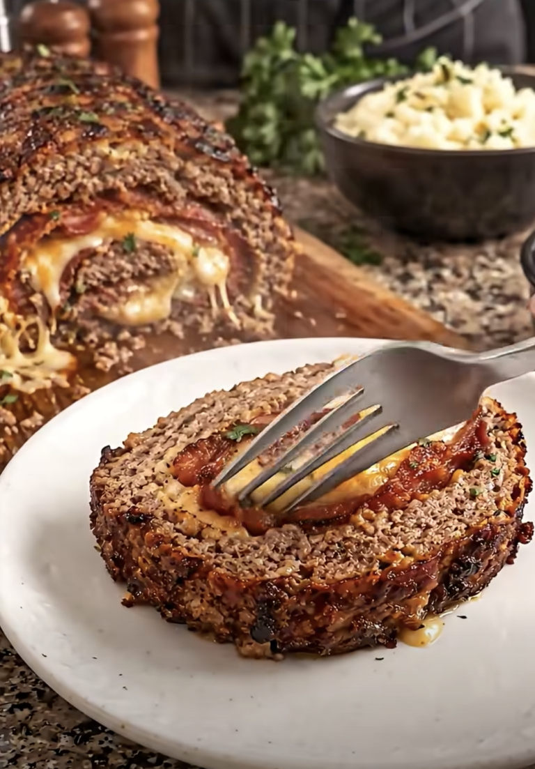 Bacon Cheeseburger Stuffed Meatloaf: Ultimate Cheesy Dinner