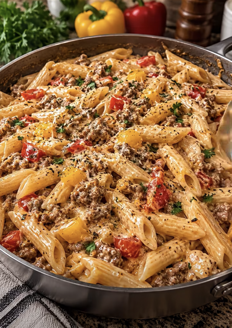 Cheesy Queso Taco Pasta: Easy Creamy One-Pan Dinner