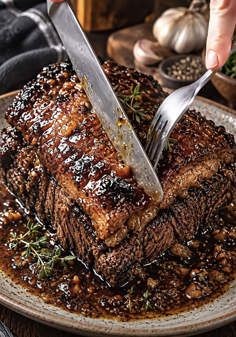 Garlic Butter Glazed Pot Roast: Tender Beef and Vegetables