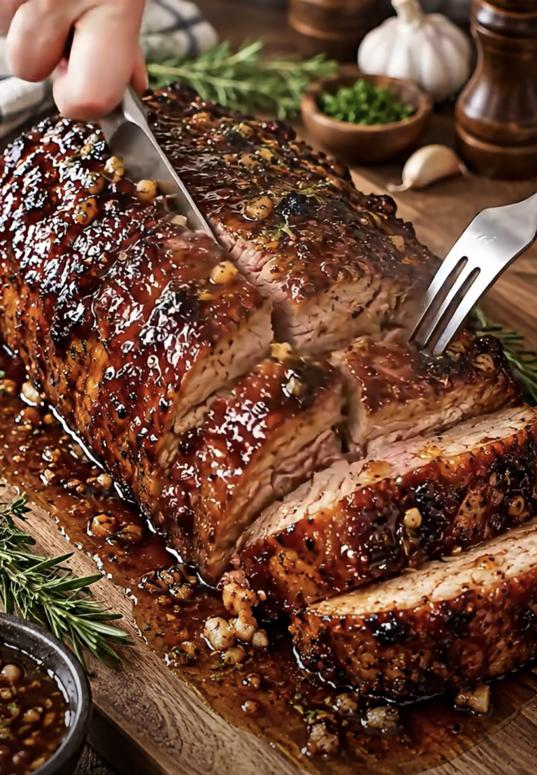 Garlic Butter Glazed Beef Roast: Tender Savory Roast Dinner