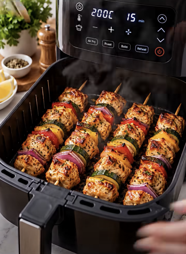 Air Fryer Chicken Skewers: Easy Juicy High-Protein Dinner