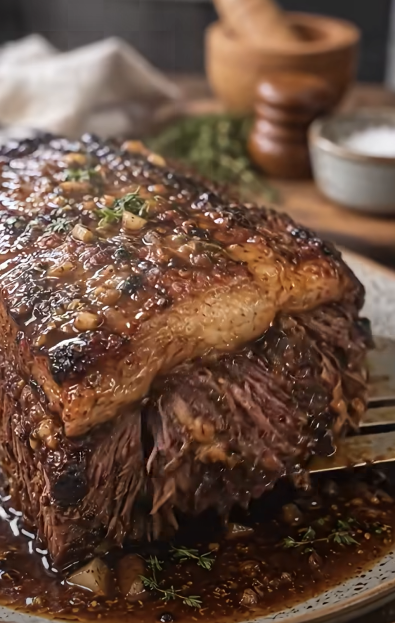 Garlic Butter Glazed Pot Roast: Tender Herb-Braised Beef Dinner