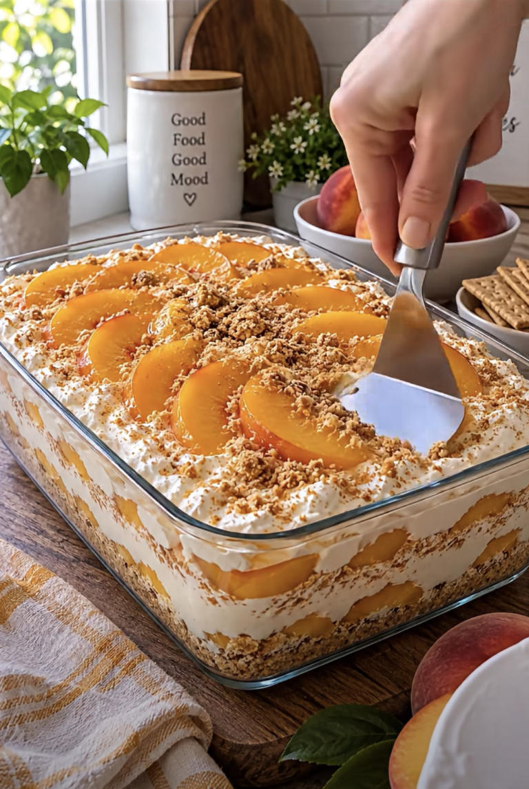 No-Bake Peaches and Cream Icebox Cake: Easy Creamy Dessert