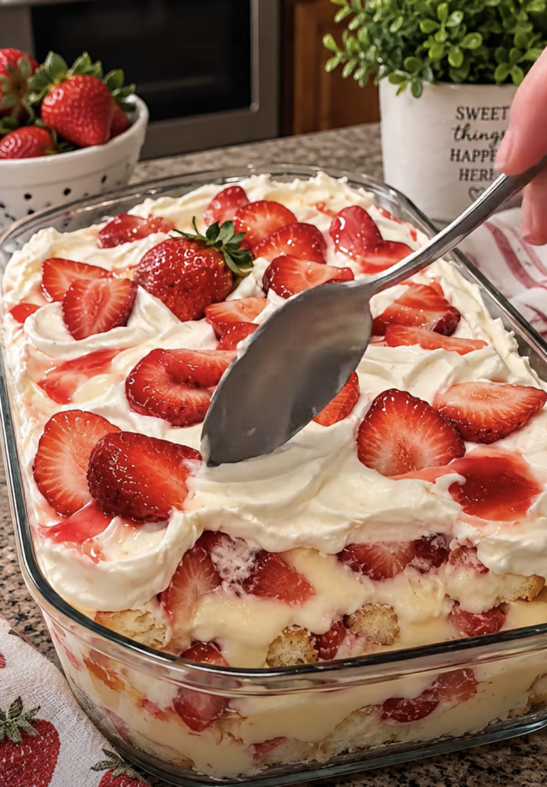 Strawberry Heaven Pudding: Creamy No-Bake Strawberry Dessert