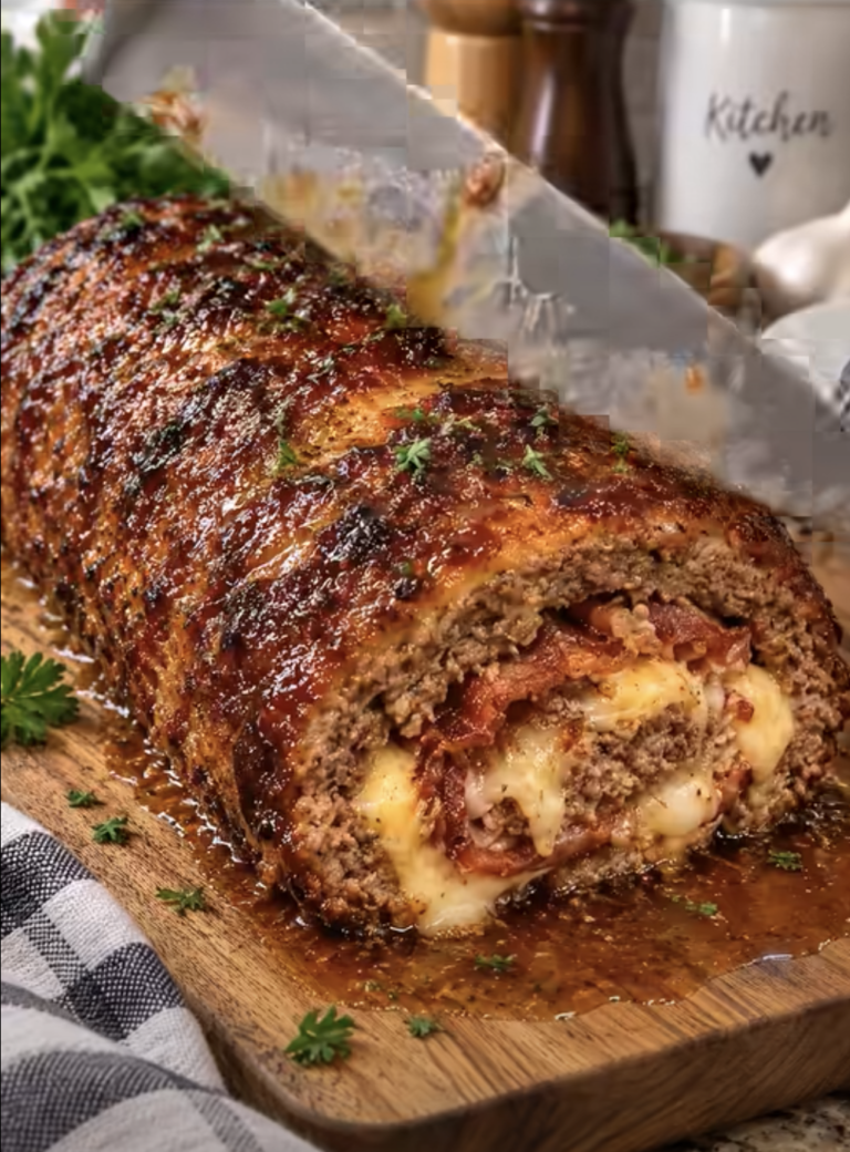 Bacon Cheeseburger Stuffed Meatloaf: Cheesy Bacon-Filled Comfort Food