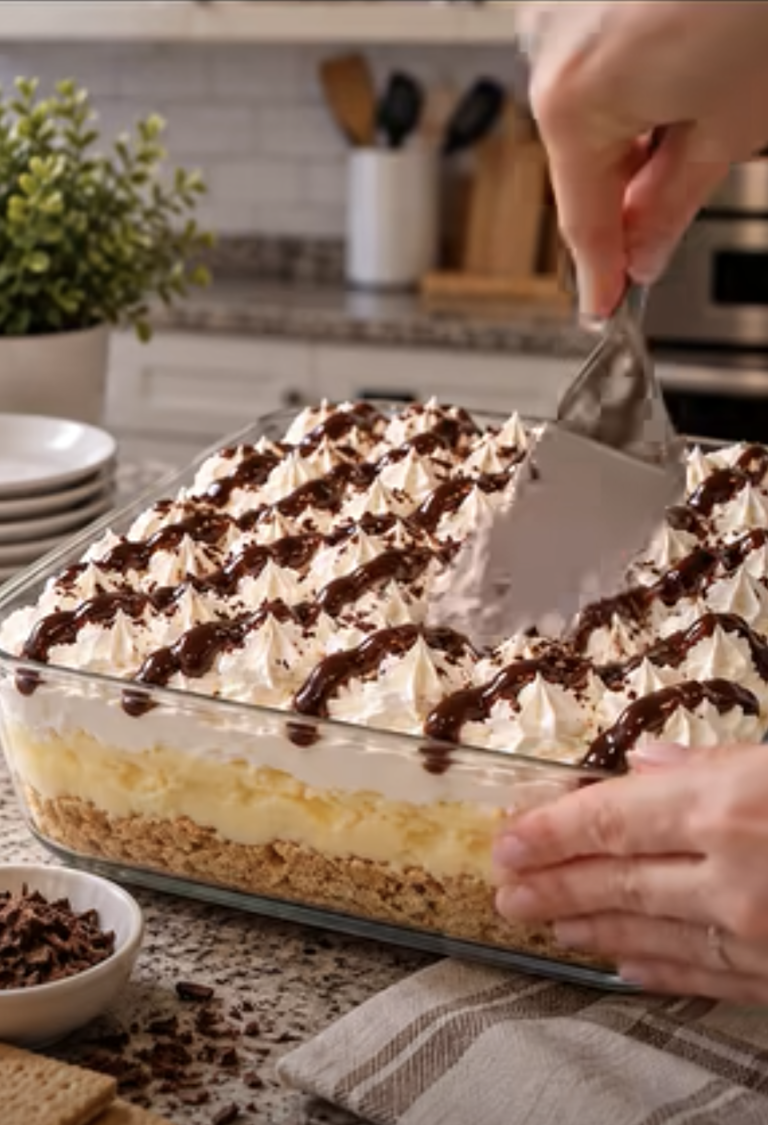 Cream Puff Cake: Easy Creamy Chocolate Dessert