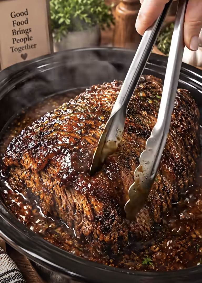 Slow-Cooked Sticky Glazed Beef Roast: Tender Savory-Sweet Dinner