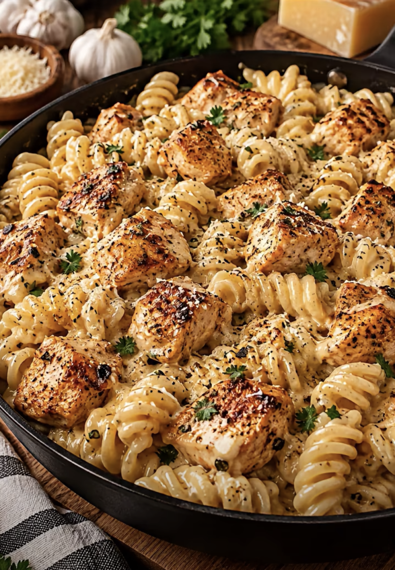 Cheesy Chicken Pasta Skillet: Easy Creamy One-Pan Dinner