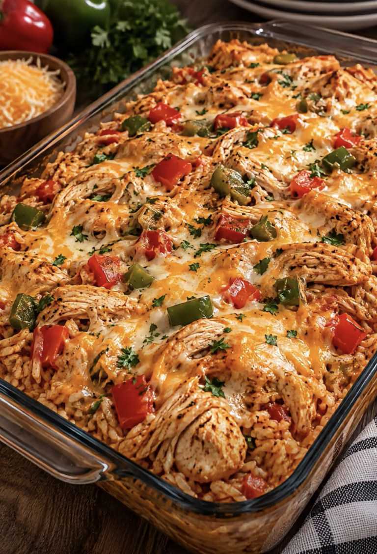 Fajita Chicken Casserole: Easy Cheesy Weeknight Dinner
