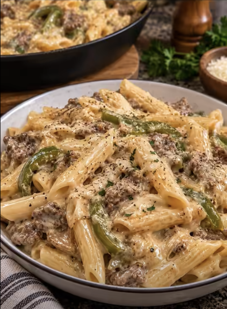 Creamy Steak & Cheese Pasta: Rich and Cheesy Weeknight Dinner