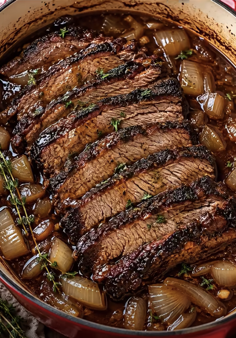 Slow Cooker Beef Brisket with Caramelized Onions: Tender Comfort Dinner