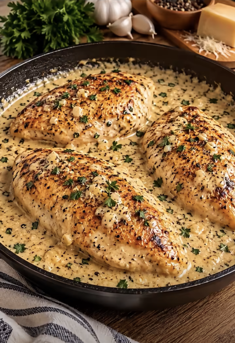 Creamy White Sauce Chicken: Easy Garlic Parmesan Dinner