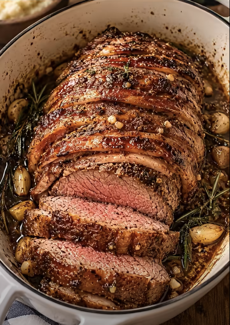 Slow Cooker Bacon-Wrapped Eye of Round Roast: Tender Beef Dinner