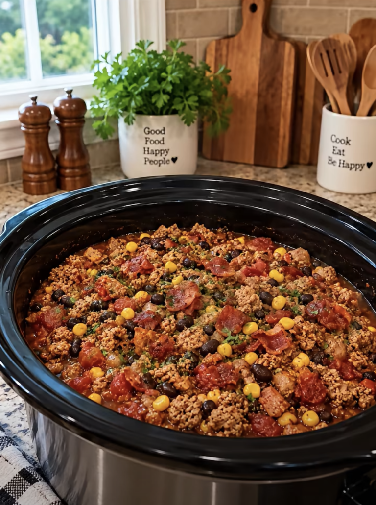High Protein Crock Pot Cowboy Casserole: Easy Hearty Dinner