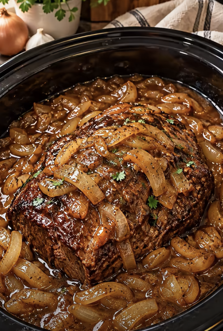 Slow Cooker French Onion Pot Roast: Tender Beef With Rich Onion Gravy
