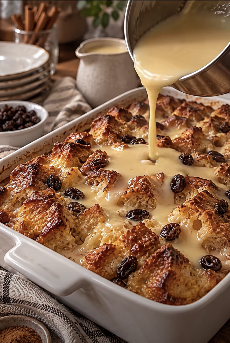 New Orleans Bread Pudding: Classic Southern Dessert With Vanilla Sauce