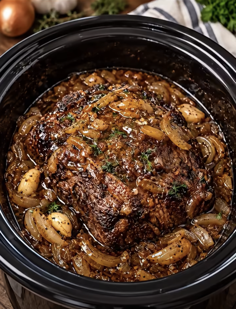 Slow-Cooker French Onion Pot Roast: Tender Beef With Rich Onion Gravy