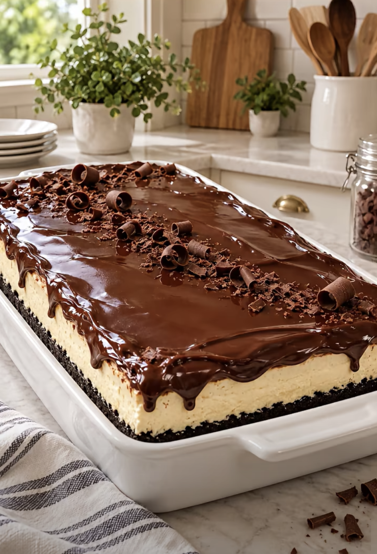 No-Bake Chocolate Éclair Cake: Creamy Layered Chocolate Dessert