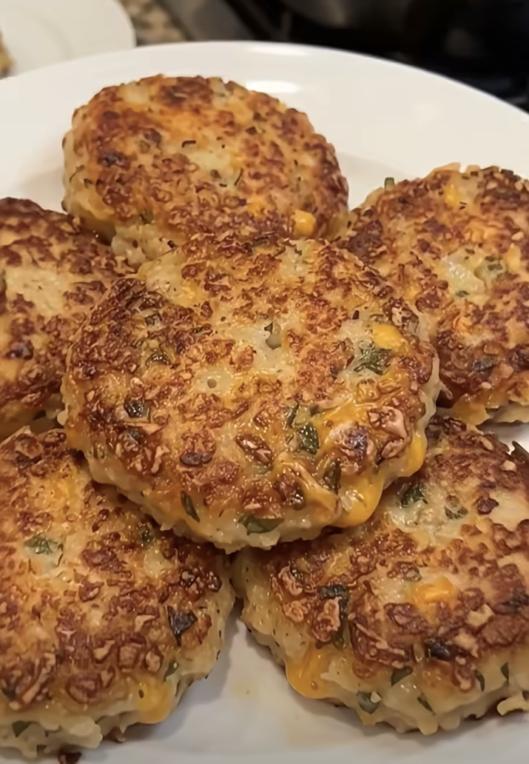 Crispy Cheesy Chicken Patties: Easy Golden Chicken Fritters
