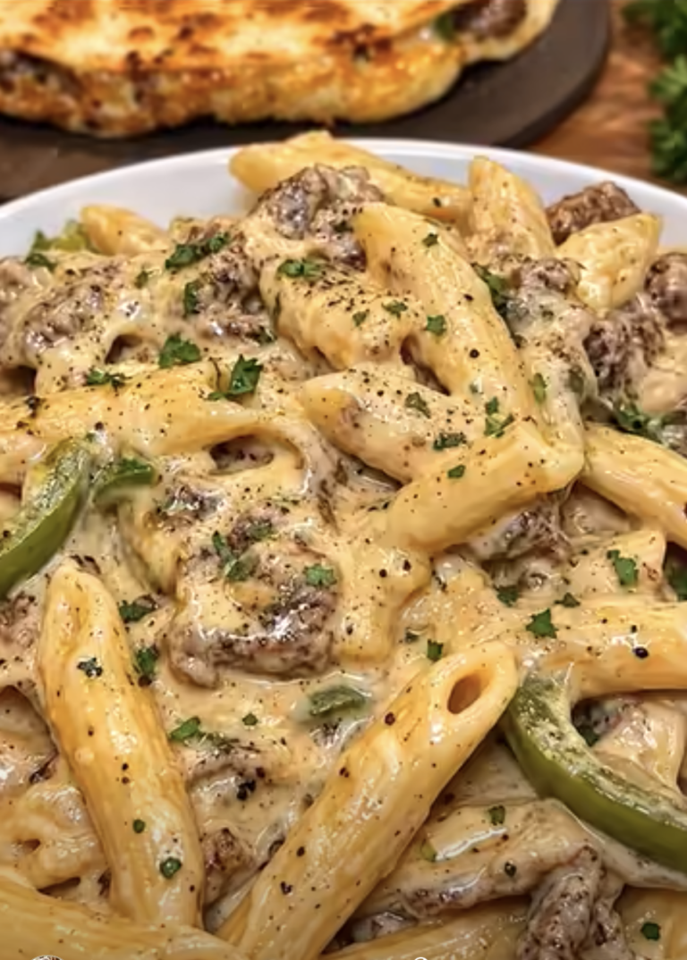 Creamy Steak and Cheese Pasta: Rich and Cheesy Ribeye Dinner