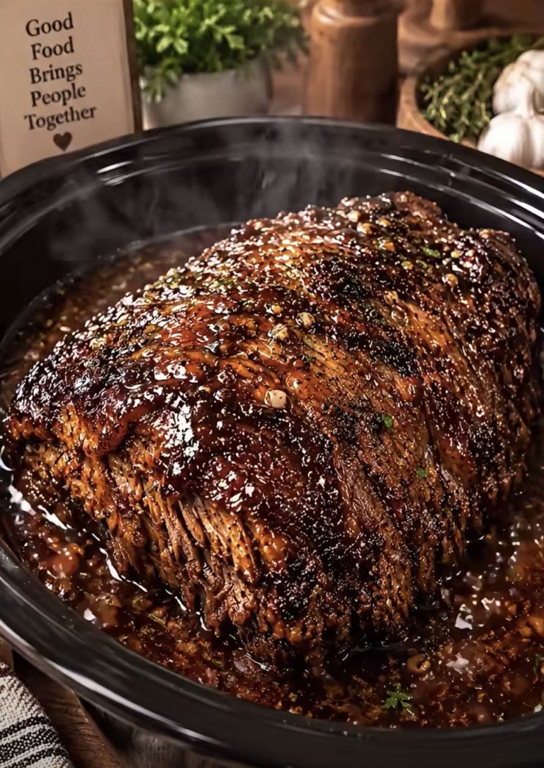 Slow-Cooked Sticky Glazed Beef Roast