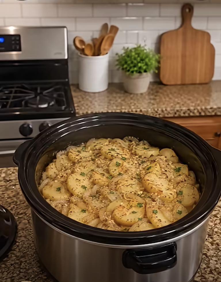 Crockpot Potatoes and Onions