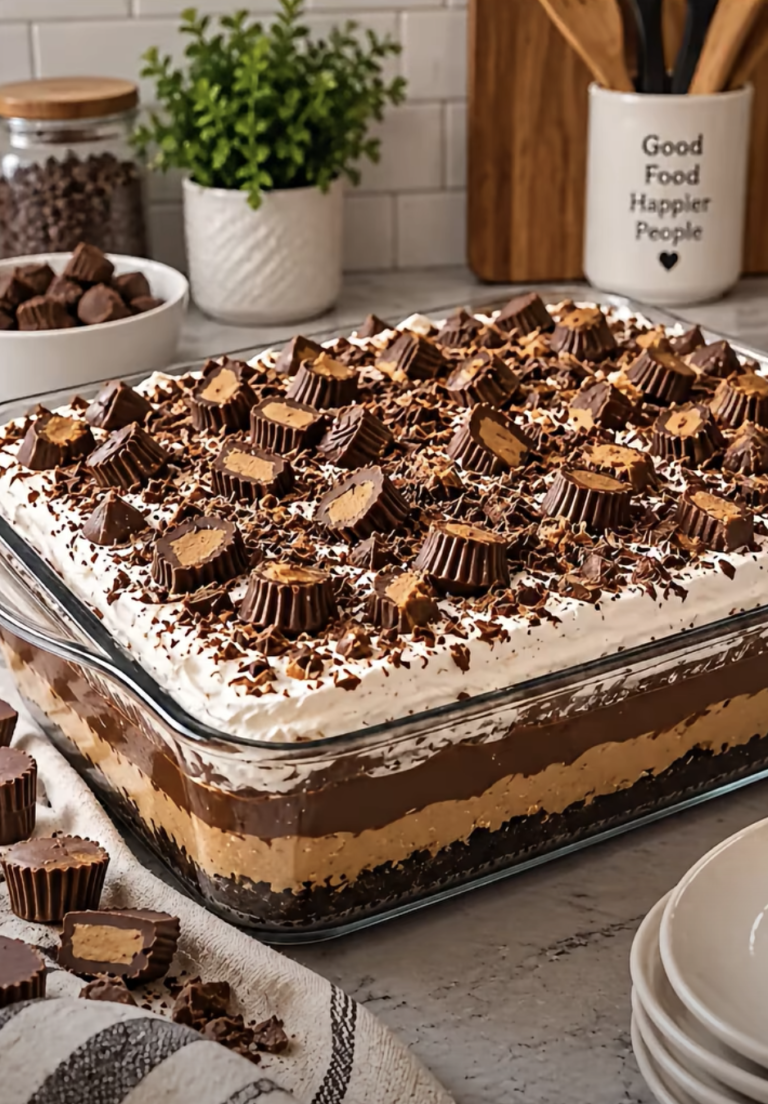Chocolate Peanut Butter Lasagna