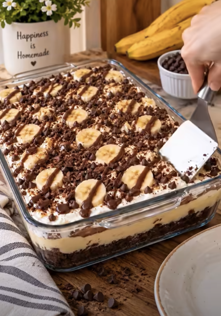Chocolate Banana Cream Pudding Cake