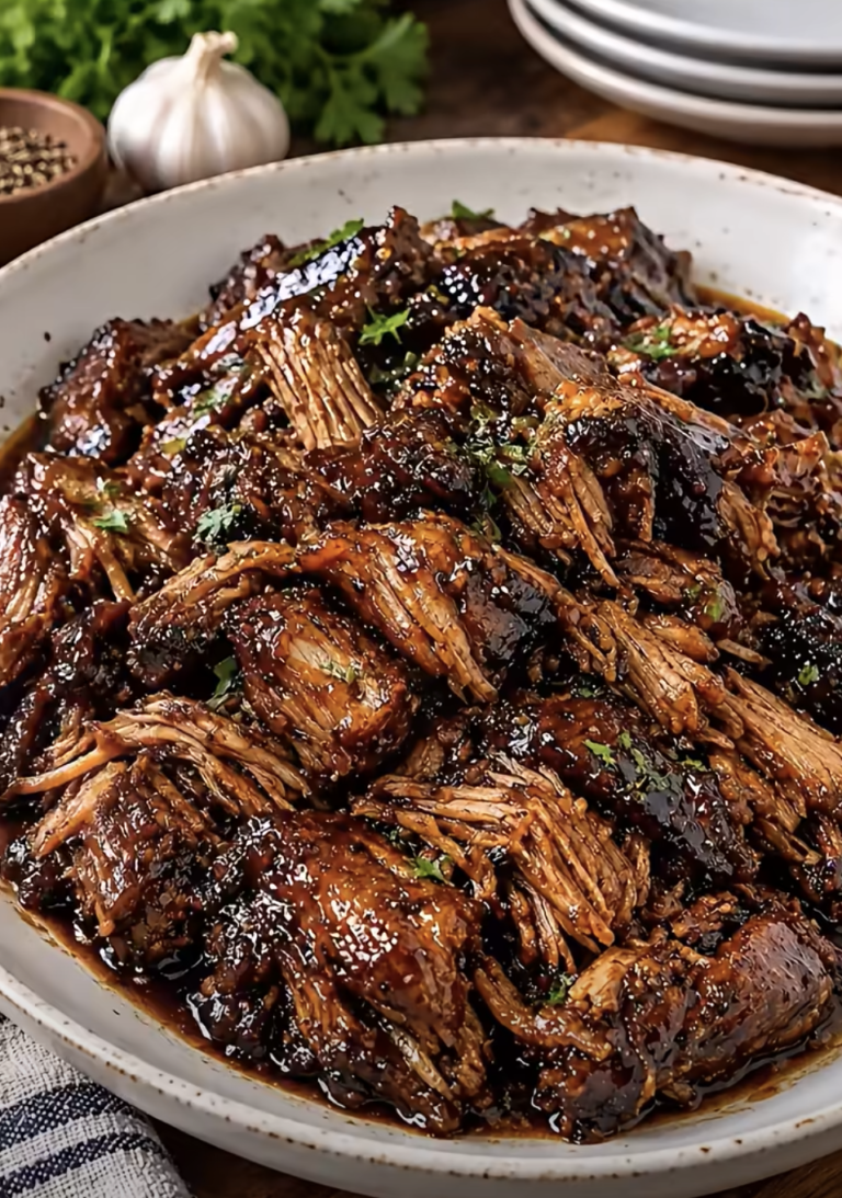 Slow Cooker Balsamic Beef Roast (Pulled Beef)