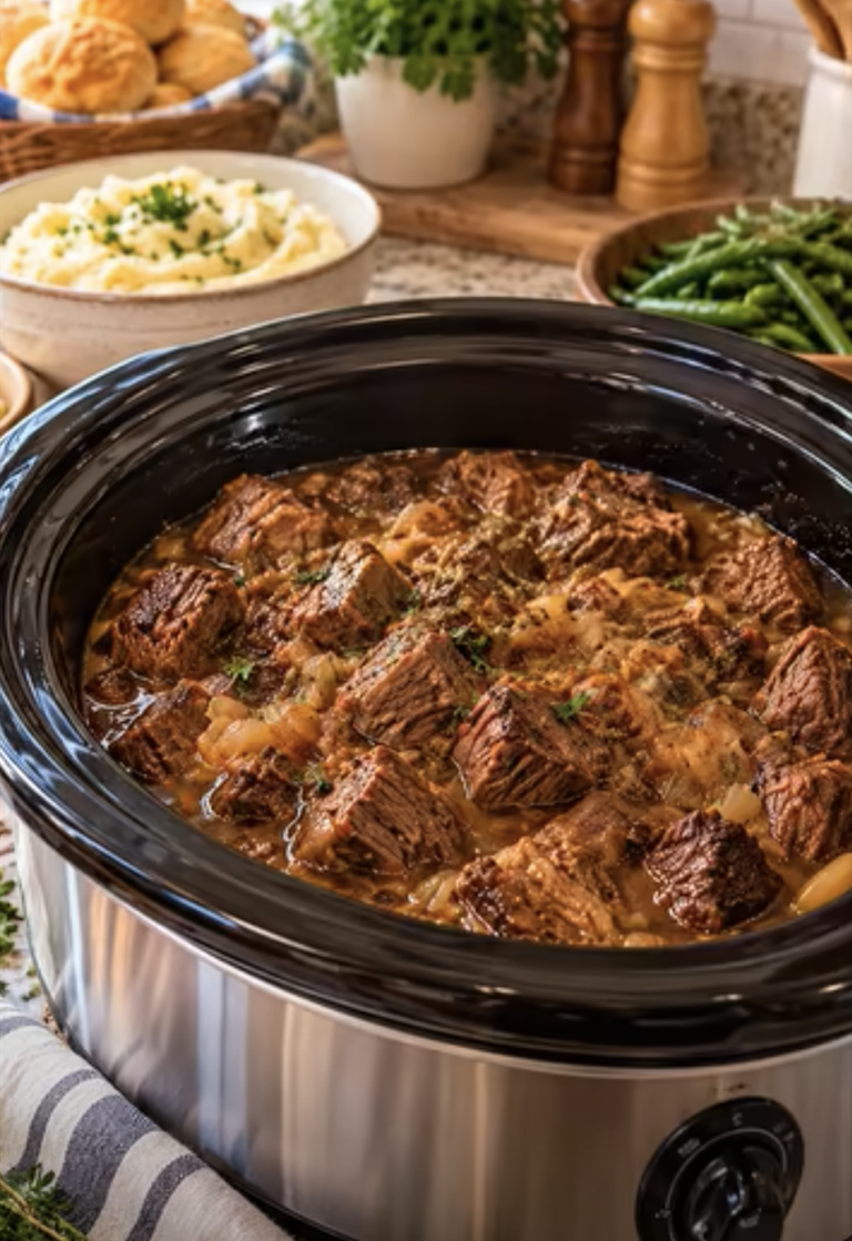 Slow Cooker Beef with Rich Savory Gravy