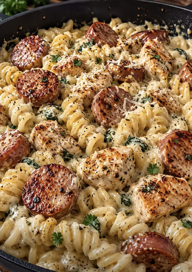 Creamy Pepper Jack Chicken & Sausage Pasta