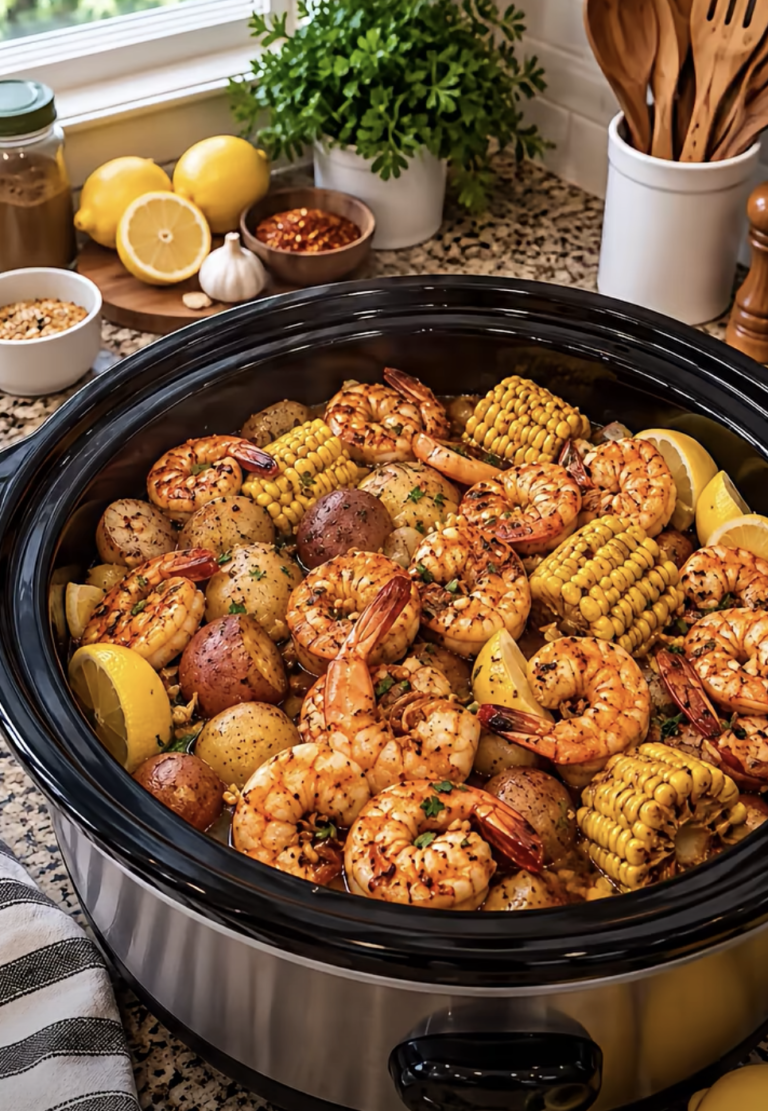 Slow Cooker Cajun Shrimp Boil