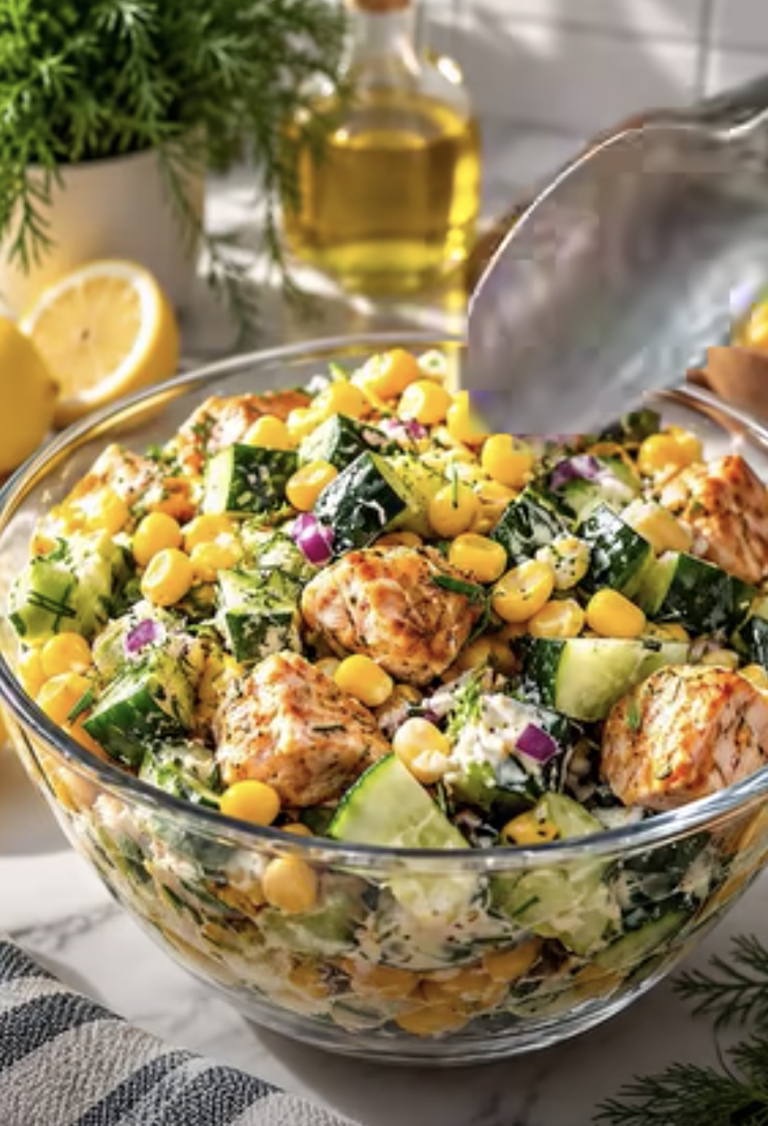 Street Corn Creamy Cucumber Salad