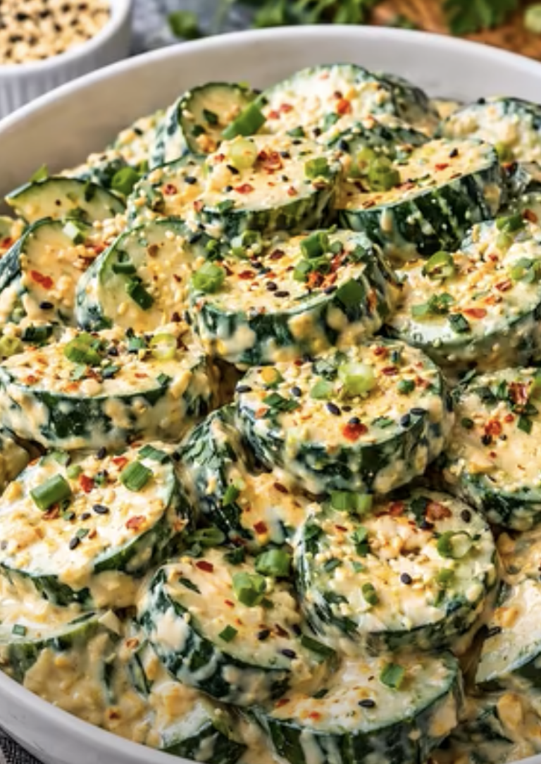 Viral Creamy Asian Cucumber Salad