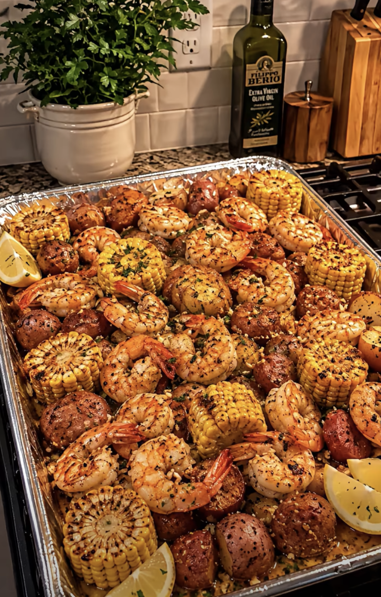 Garlic Butter Sheet Pan Boil