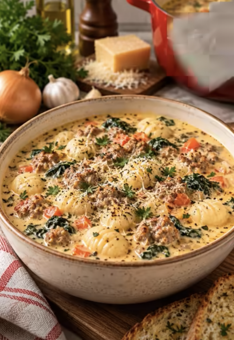 Creamy Italian Sausage and Gnocchi Soup