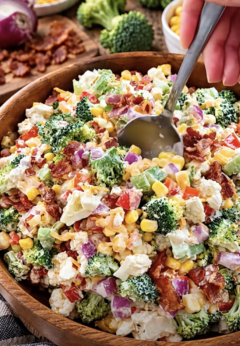 Creamy Crispy Bacon Salad – Easy, Crunchy Salad With Homemade Dressing