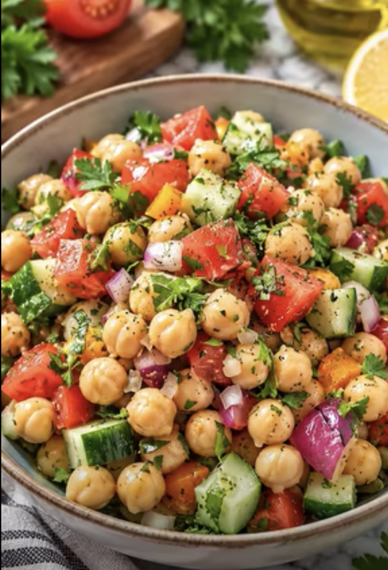 Mediterranean Chickpea Delight – Fresh and Easy Mediterranean Chickpea Salad