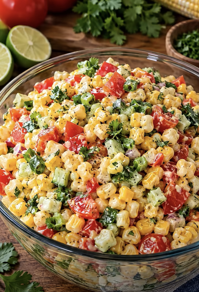 Creamy Corn, Cucumber & Tomato Salad – Easy Fresh Summer Salad Recipe
