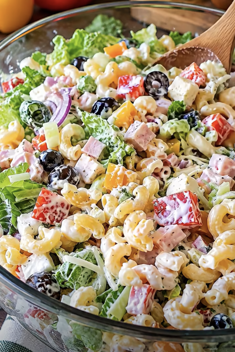 Vibrant Veggie & Pasta Layered Salad – Easy Creamy Ranch Pasta Salad