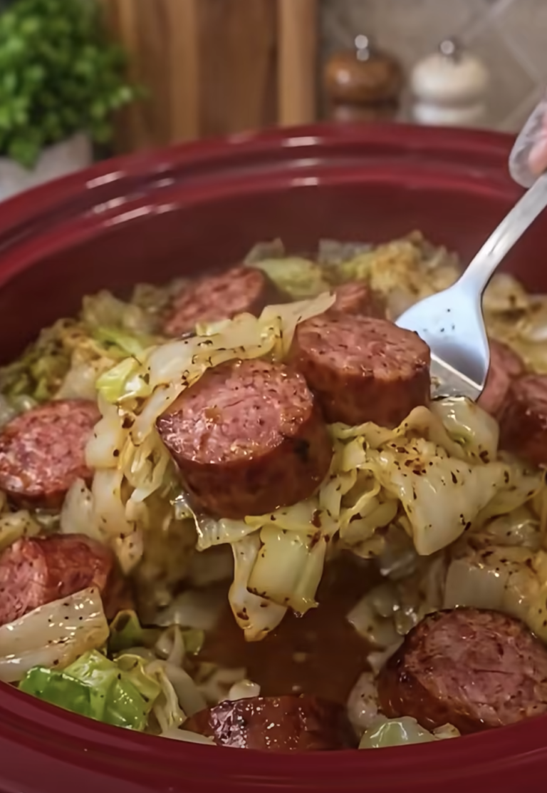Slow Cooker 4 Ingredient Sausage and Cabbage – Easy, Hearty Comfort Food