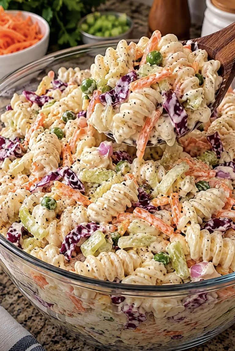 Creamy Coleslaw Pasta Salad – Easy, Crunchy, and Delicious