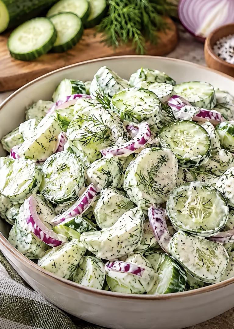 Creamy Cucumber Salad – Easy, Fresh, and Delicious Summer Side Dish