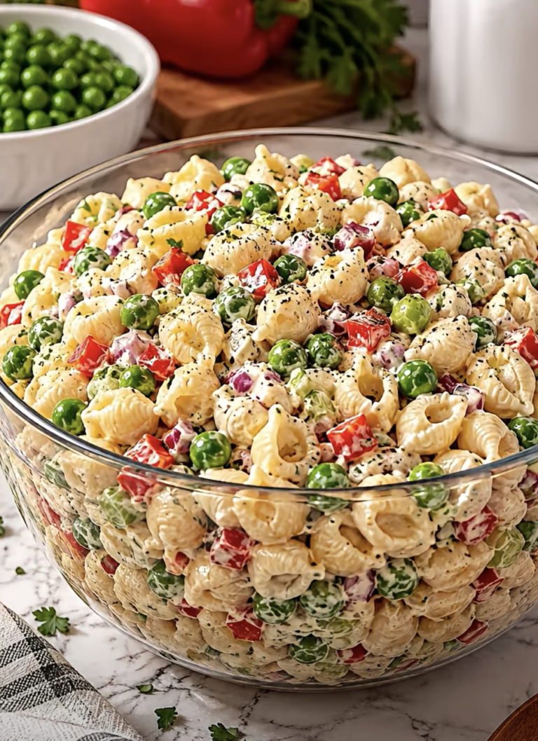 Creamy Pea & Macaroni Salad – A Classic Family Favorite Recipe