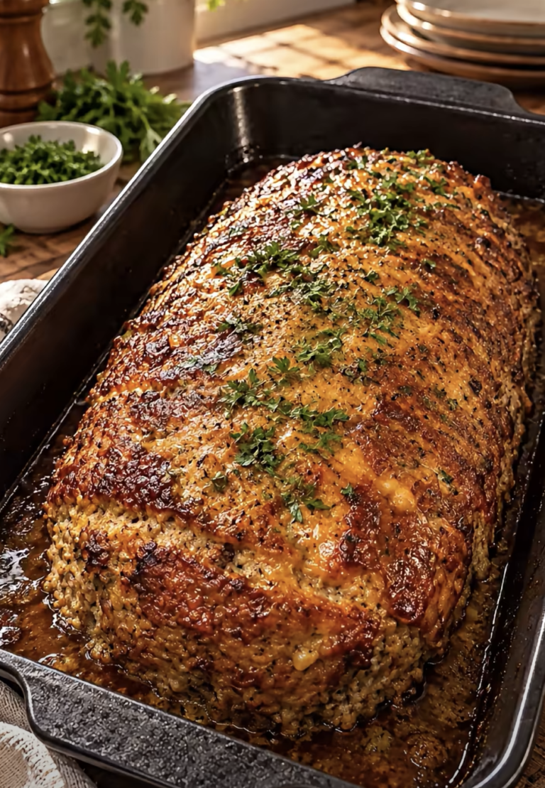 Stuffed Cowboy Meatloaf – Juicy, Cheesy, Bacon-Filled Comfort Food